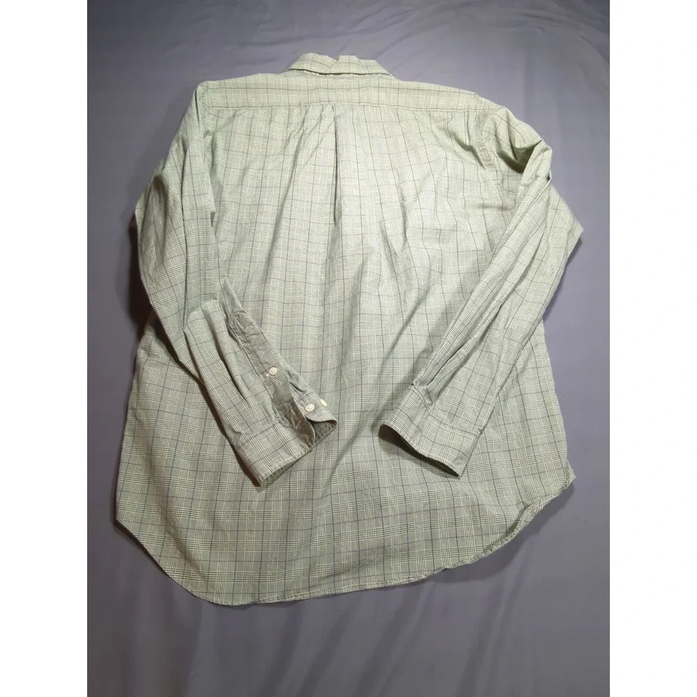 Vtg Blue Tag Polo Ralph Lauren‎ Long Sleeve Button Down Large Shirt Purple Green